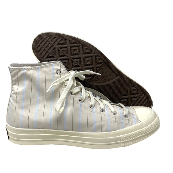 Converse Chuck 70 Retro Shoes For Men Skate High Stripes Canvas A00457C-WWSBBBBW - Picture 8 of 10